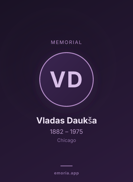 Memorial portrait of Vladas Daukša