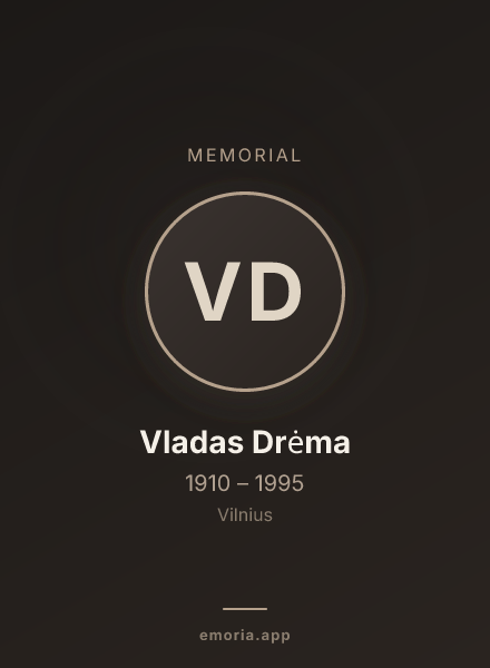 Memorial portrait of Vladas Drėma