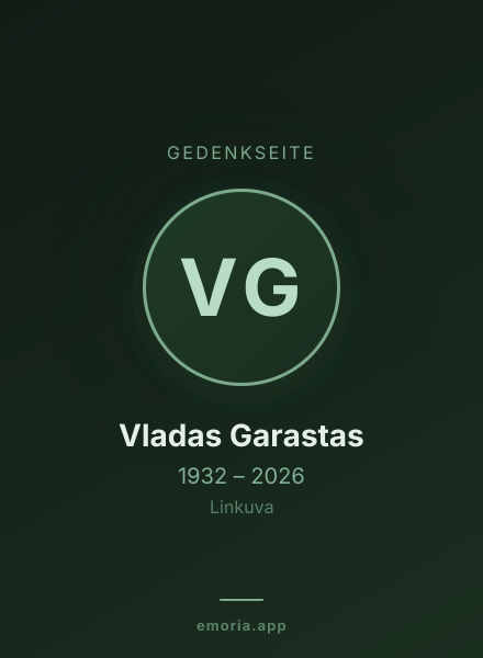 Gedenkportrait von Vladas Garastas