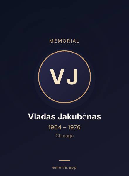 Memorial portrait of Vladas Jakubėnas