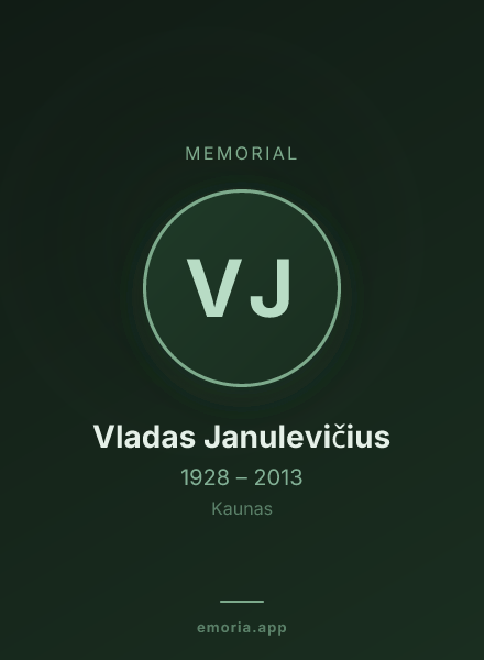 Memorial portrait of Vladas Janulevičius