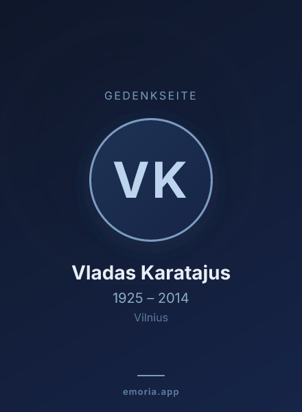 Gedenkportrait von Vladas Karatajus