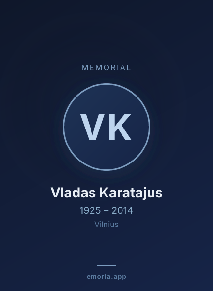 Memorial portrait of Vladas Karatajus