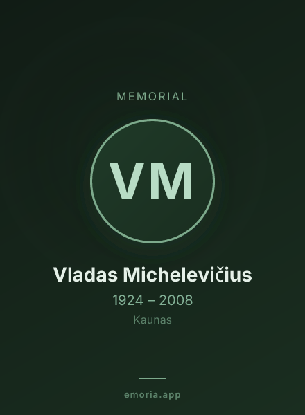 Memorial portrait of Vladas Michelevičius
