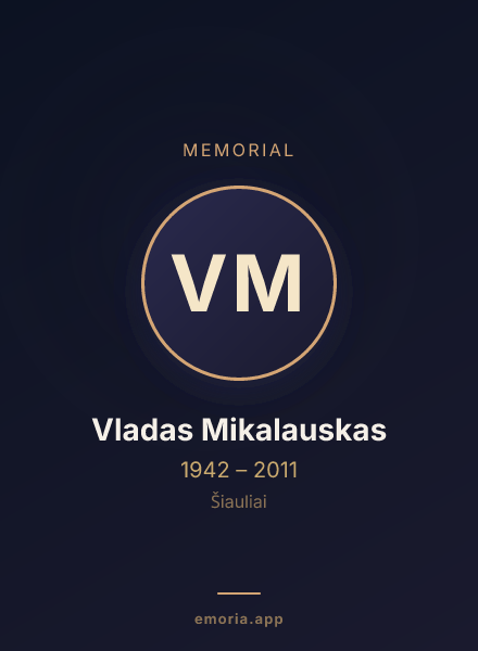 Memorial portrait of Vladas Mikalauskas