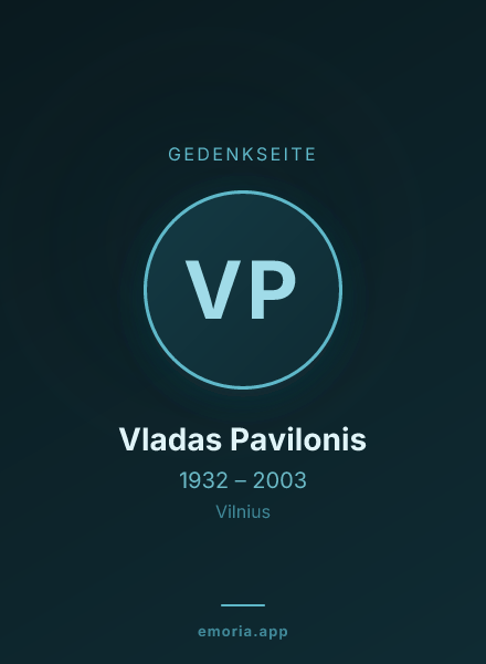 Gedenkportrait von Vladas Pavilonis