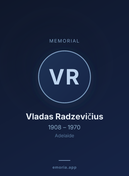 Memorial portrait of Vladas Radzevičius