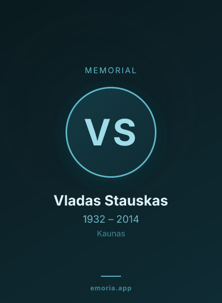 Memorial portrait of Vladas Stauskas
