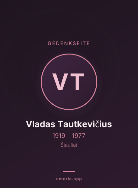 Gedenkportrait von Vladas Tautkevičius
