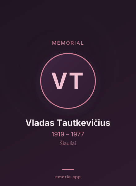 Memorial portrait of Vladas Tautkevičius