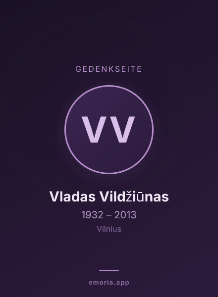 Gedenkportrait von Vladas Vildžiūnas