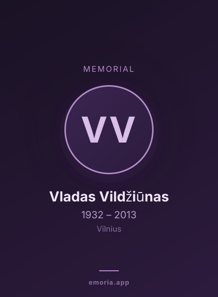 Memorial portrait of Vladas Vildžiūnas