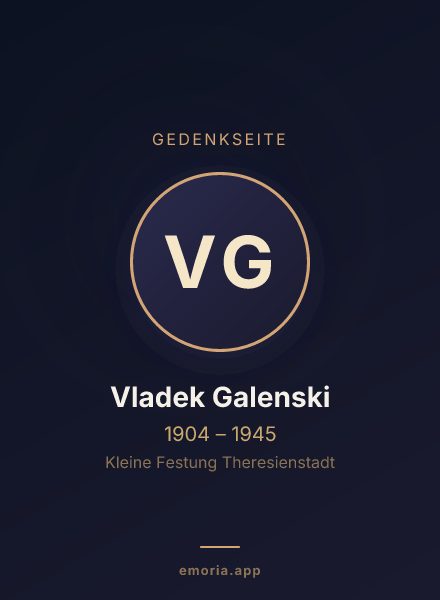 Gedenkportrait von Vladek Galenski