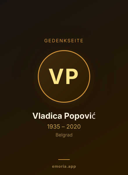 Gedenkportrait von Vladica Popović