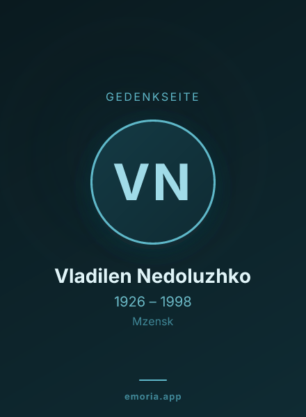 Gedenkportrait von Vladilen Nedoluzhko