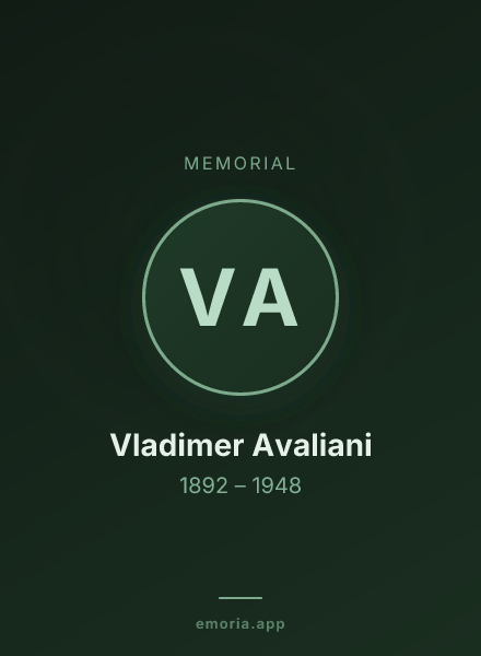 Memorial portrait of Vladimer Avaliani