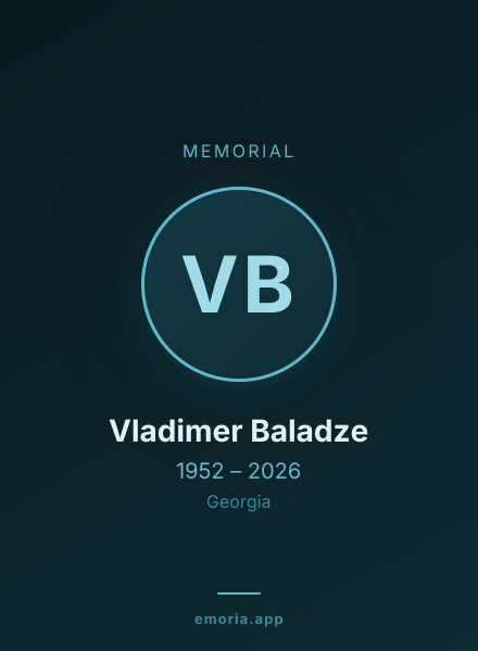 Memorial portrait of Vladimer Baladze