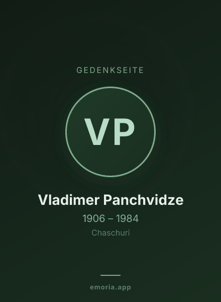 Gedenkportrait von Vladimer Panchvidze