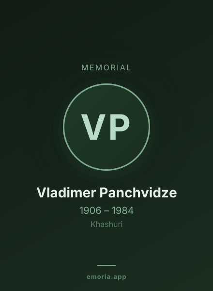 Memorial portrait of Vladimer Panchvidze