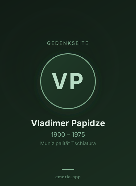 Gedenkportrait von Vladimer Papidze
