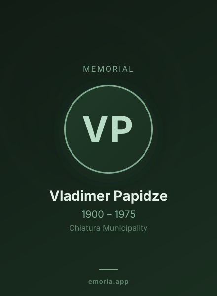 Memorial portrait of Vladimer Papidze
