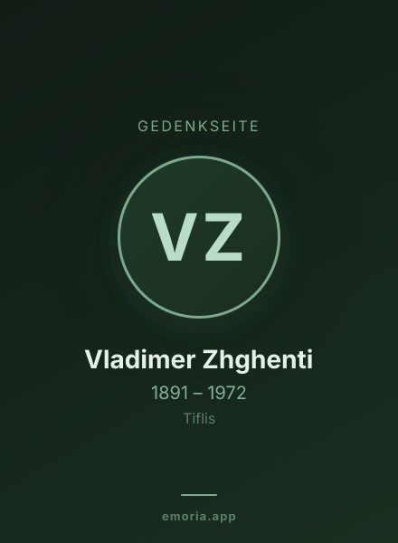Gedenkportrait von Vladimer Zhghenti