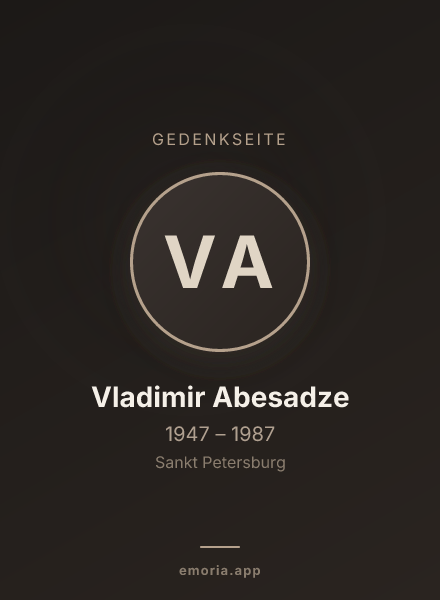 Gedenkportrait von Vladimir Abesadze