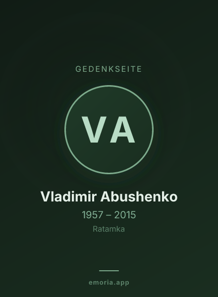Gedenkportrait von Vladimir Abushenko