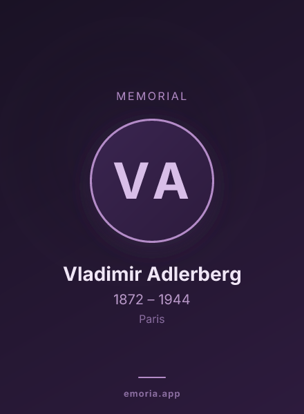 Memorial portrait of Vladimir Adlerberg