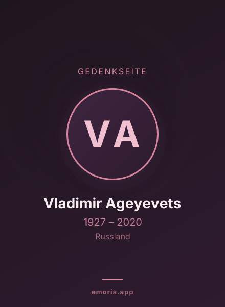 Gedenkportrait von Vladimir Ageyevets