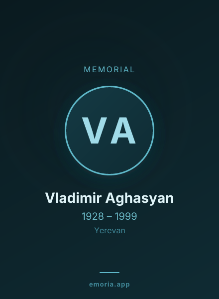 Memorial portrait of Vladimir Aghasyan