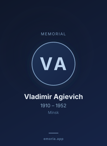 Memorial portrait of Vladimir Agievich