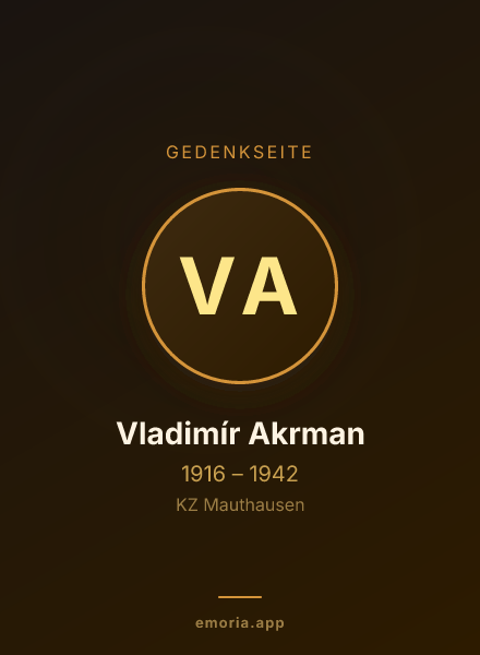 Gedenkportrait von Vladimír Akrman