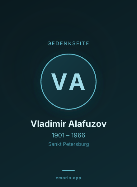Gedenkportrait von Vladimir Alafuzov