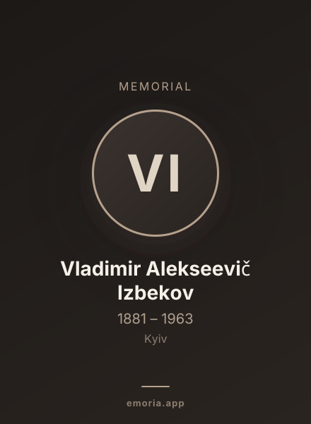 Memorial portrait of Vladimir Alekseevič Izbekov