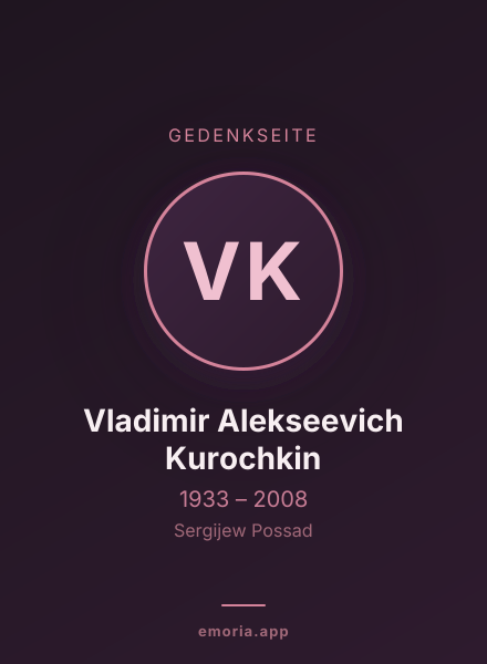 Gedenkportrait von Vladimir Alekseevich Kurochkin