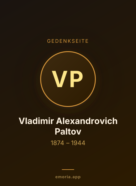 Gedenkportrait von Vladimir Alexandrovich Paltov