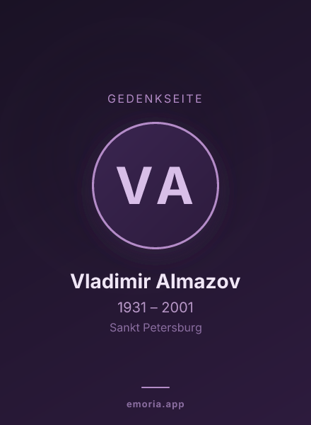 Gedenkportrait von Vladimir Almazov