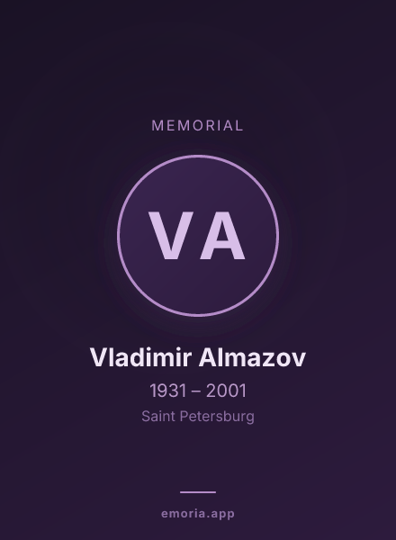 Memorial portrait of Vladimir Almazov