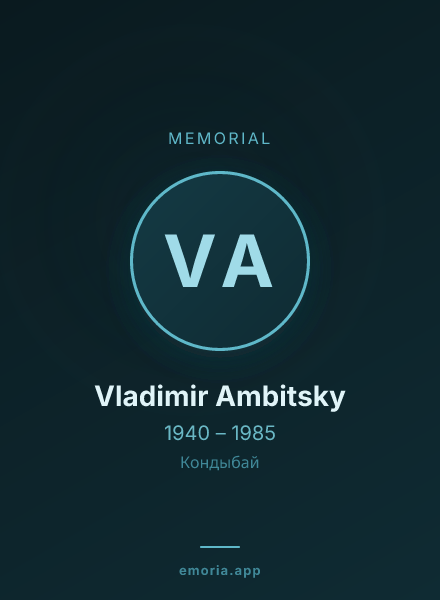 Memorial portrait of Vladimir Ambitsky