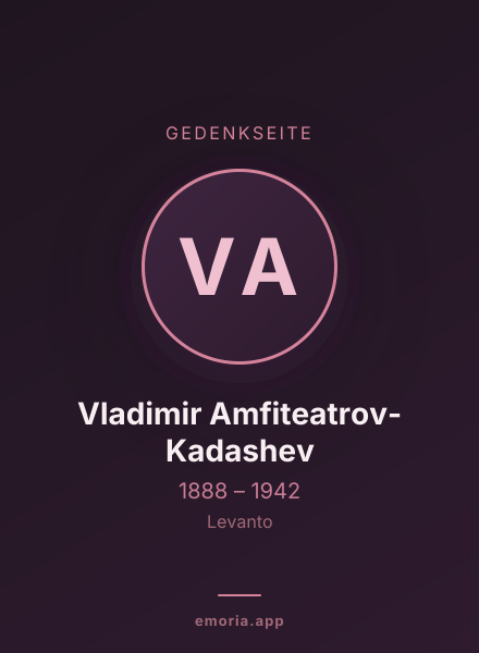 Gedenkportrait von Vladimir Amfiteatrov-Kadashev