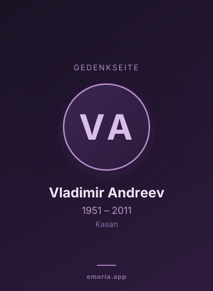 Gedenkportrait von Vladimir Andreev