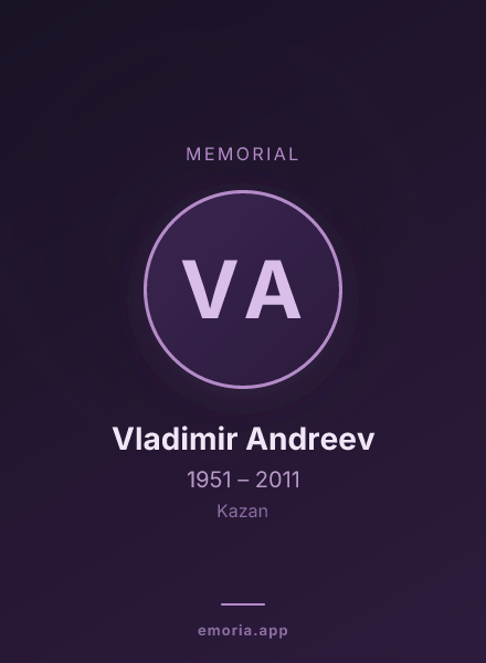Memorial portrait of Vladimir Andreev