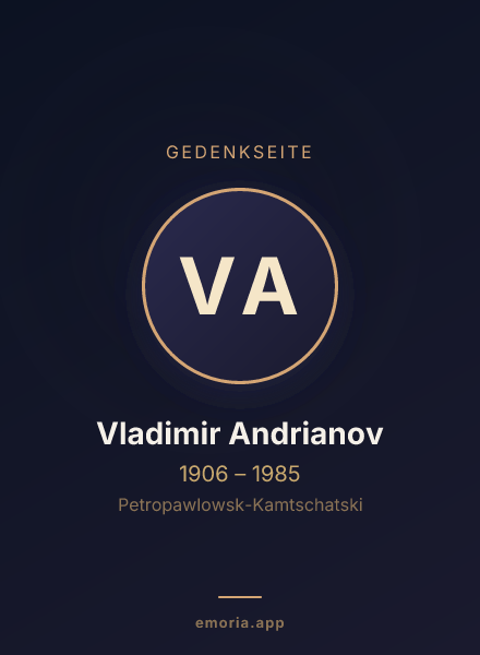 Gedenkportrait von Vladimir Andrianov
