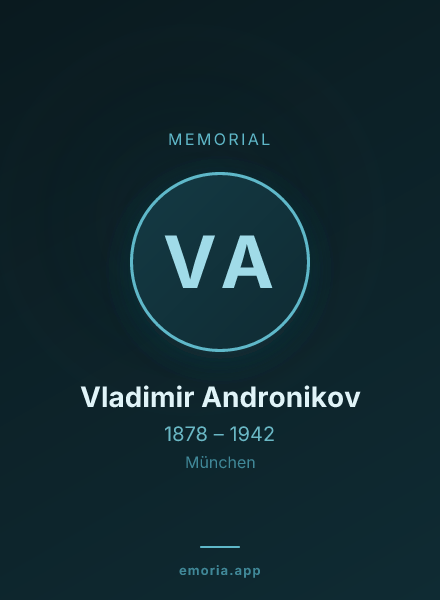 Memorial portrait of Vladimir Andronikov