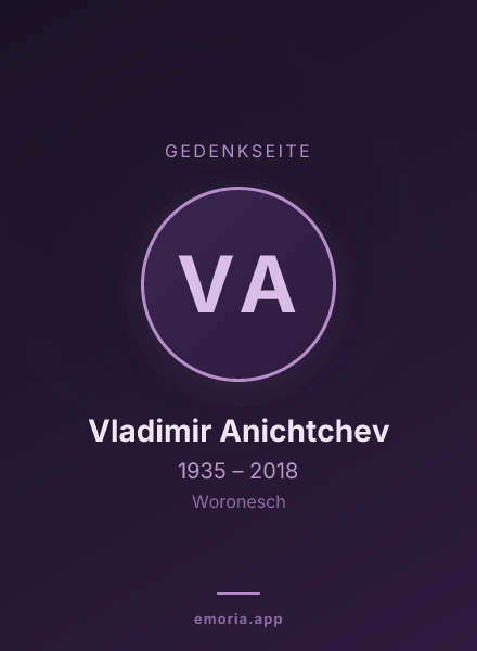 Gedenkportrait von Vladimir Anichtchev