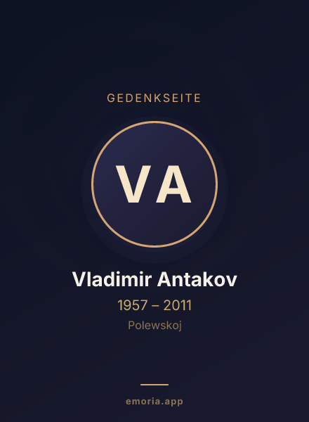 Gedenkportrait von Vladimir Antakov