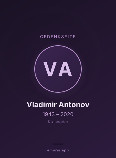 Gedenkportrait von Vladimir Antonov