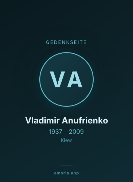 Gedenkportrait von Vladimir Anufrienko