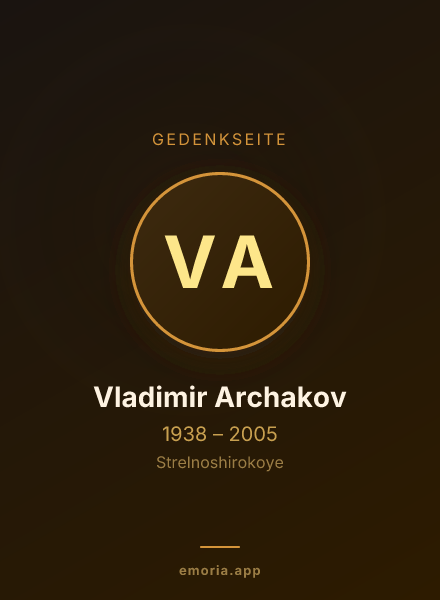 Gedenkportrait von Vladimir Archakov